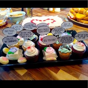 7 Friends quotes cupcake toppers